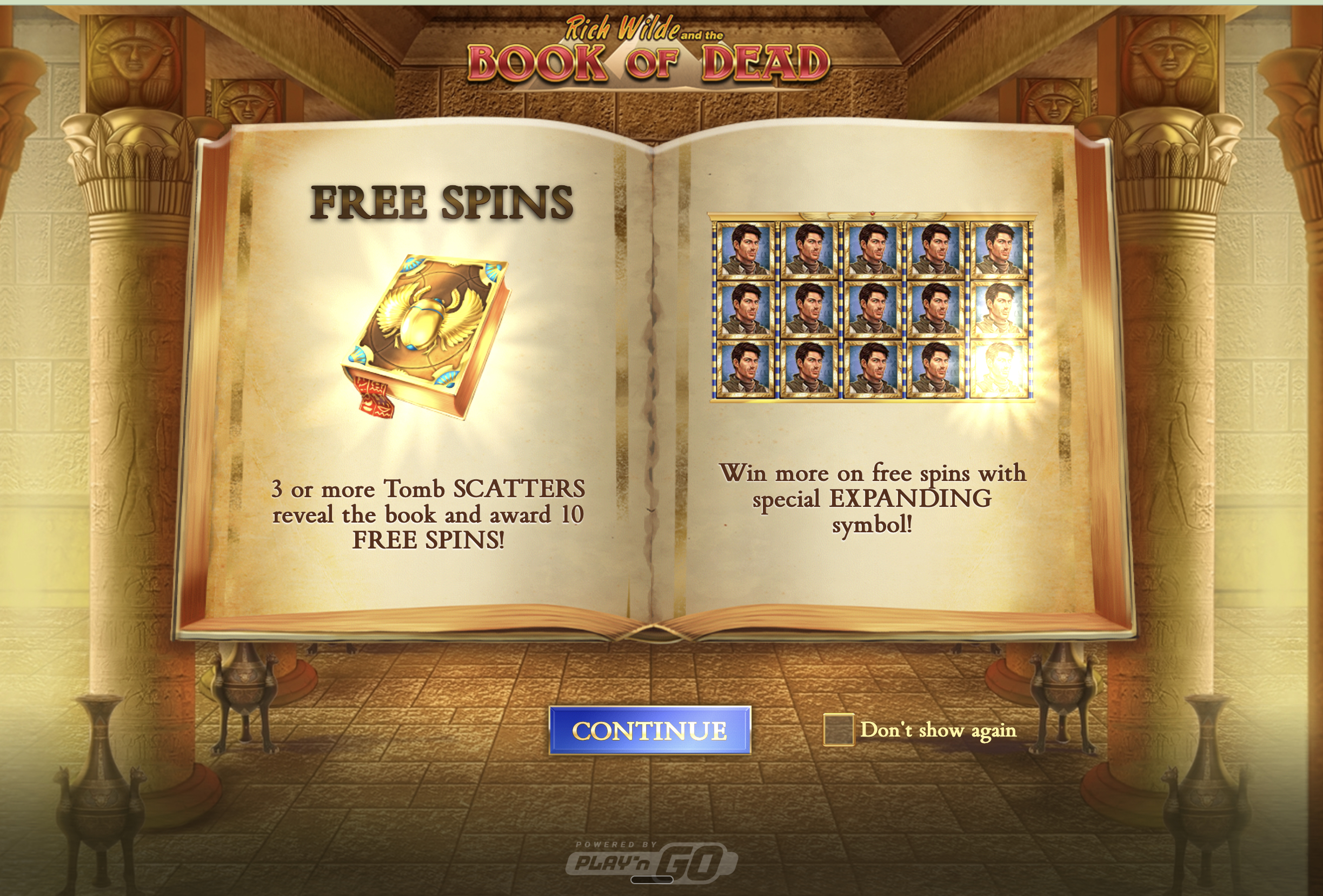 Book of the Dead gratisspins med udvidende symbol der fylder hjul ved BlitzBet